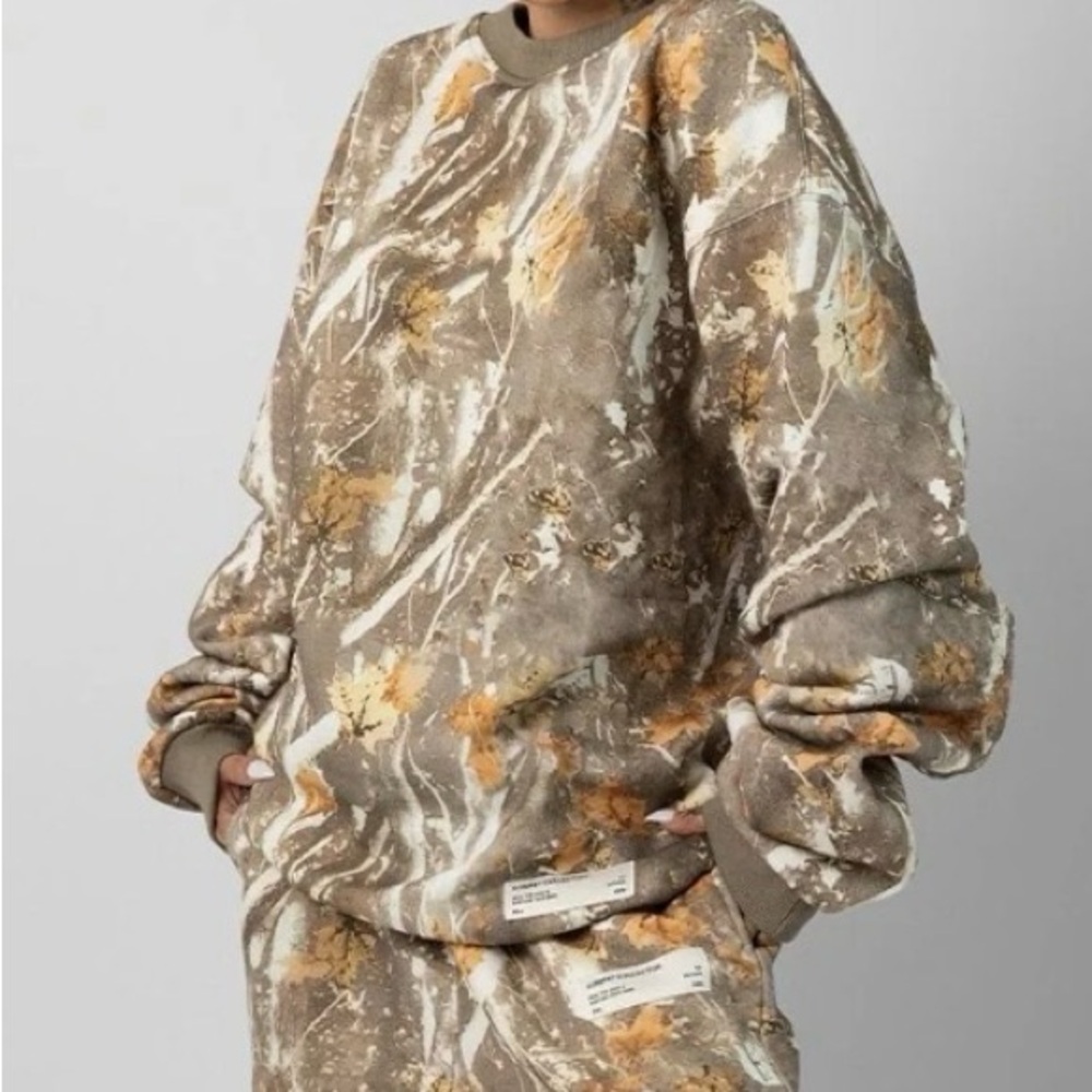 Comfrt Camo Crew Neck Sweater